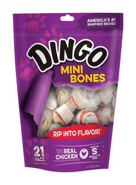 Dingo Small Adult Mini Bones Chicken 21 pk