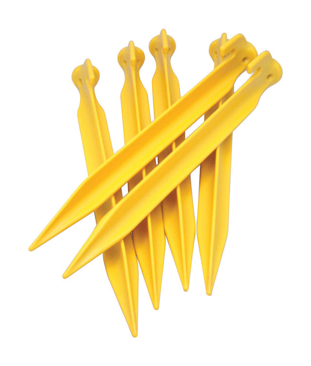 Coghlan's Yellow Tent Pegs 6.875 in. W X 9 in. L 6 pk