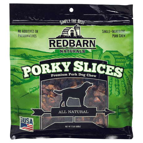 Redbarn Naturals Porky Slices Grain Free Chews For Dogs 1.5 oz 12 in. 1 pk