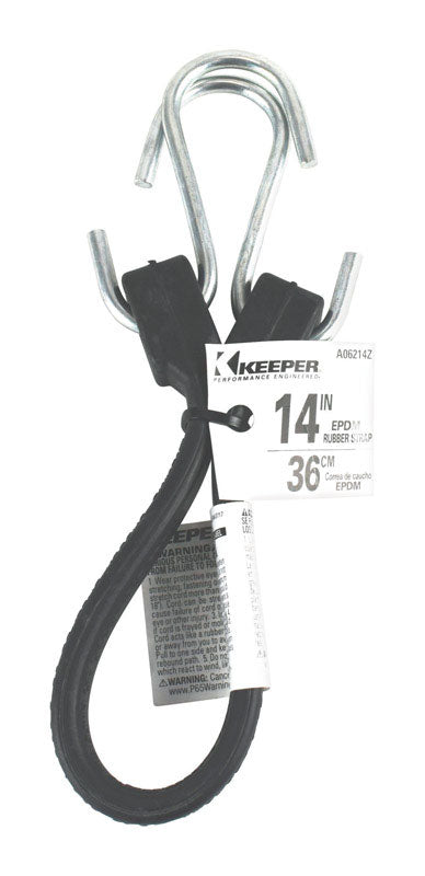 Keeper Black Tarp Strap 14 in. L 1 pk