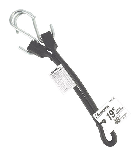 Keeper Black Tarp Strap 19 in. L 1 pk