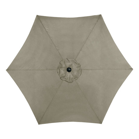 Living Accents 9 ft. Tiltable Taupe Market Umbrella