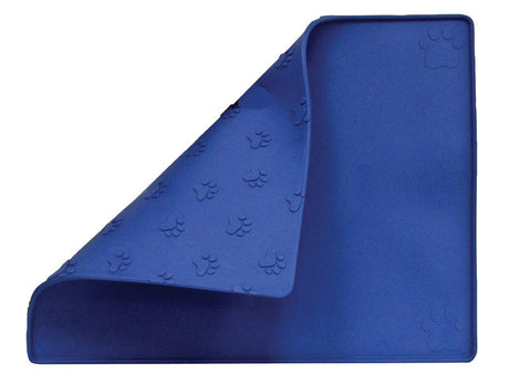 Prestige Prints Blue Plain Rubber Feeder Mat For All Pets