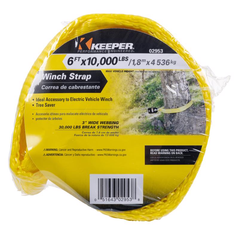 Keeper 6 ft. 30000 lb Electric Winch Strap