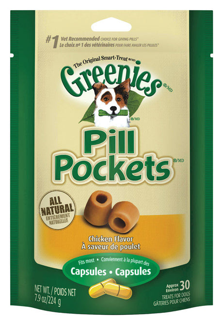 Greenies Pill Pockets Chicken Treats For Dog 7.9 oz 30 pk