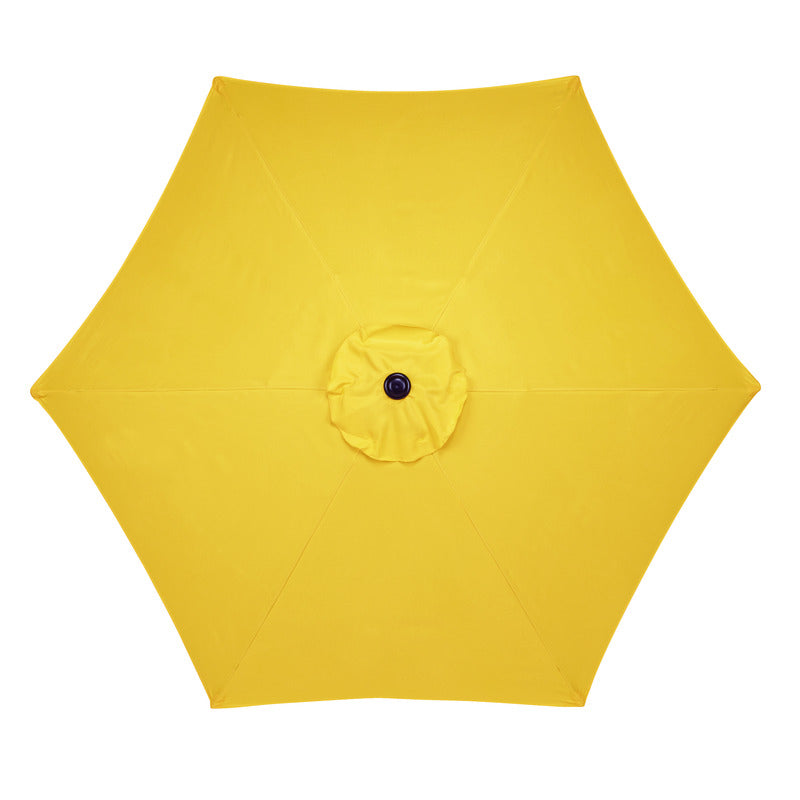 Living Accents 9 ft. Tiltable Yellow Market Umbrella