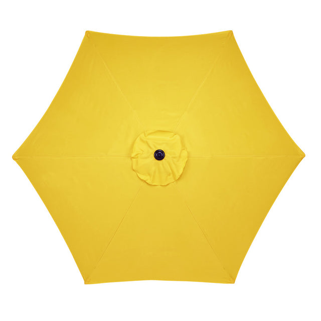 Living Accents 9 ft. Tiltable Yellow Market Umbrella