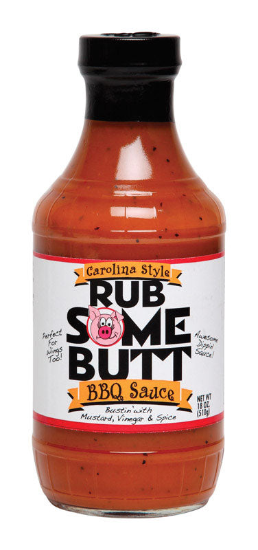 Rub Some Butt Mustard BBQ Sauce 18 oz