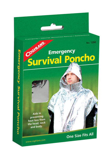 Coghlan's Silver Survival Poncho 5.875 in. H X 42-1/2 in. W X 39 in. L 1 pk