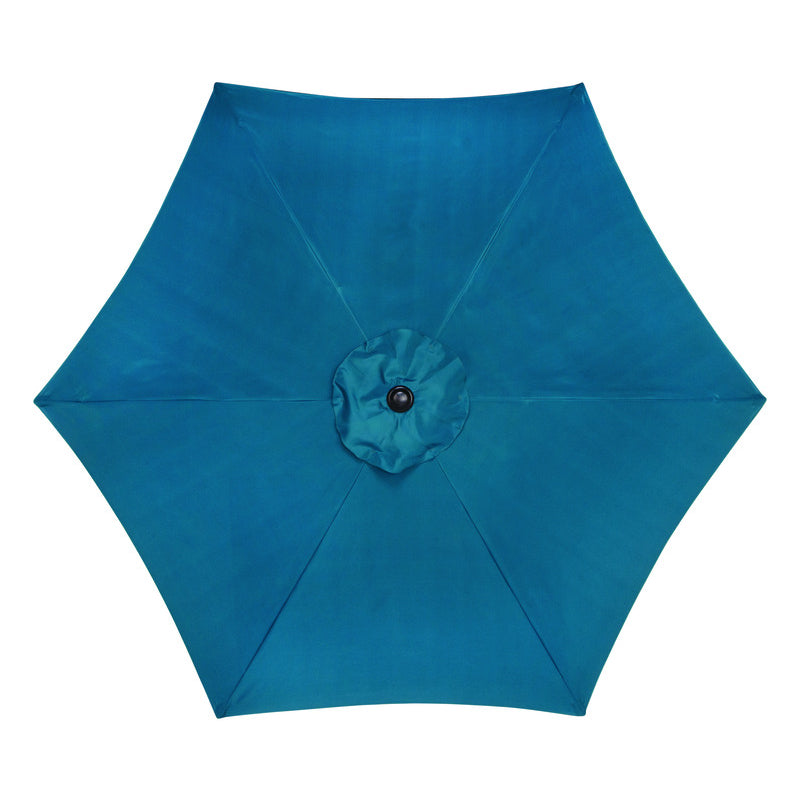 Living Accents 9 ft. Tiltable Ocean Blue Market Umbrella