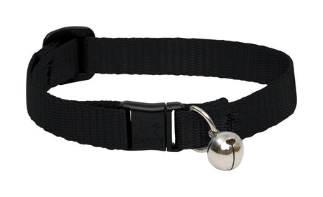 LupinePet Basic Solids Black Black Nylon Cat Collar