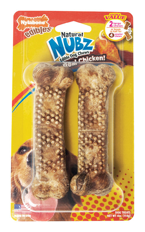 Nylabone Nubz Chicken Chews For Dogs 2 pk