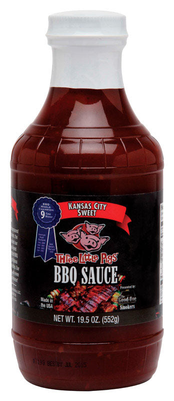 Three Little Pigs Kansas City Sweet BBQ Sauce 19.1 oz