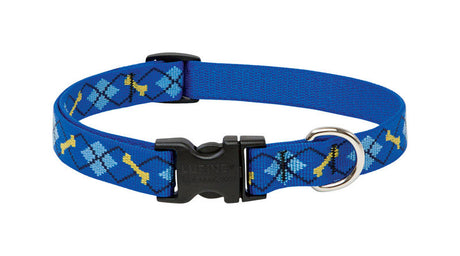 LupinePet Original Designs Multicolor Dapper Dog Nylon Dog Adjustable Collar