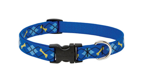 LupinePet Original Designs Multicolor Dapper Dog Nylon Dog Adjustable Collar