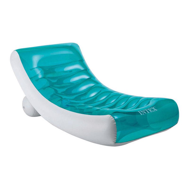 Intex Rockin' Blue/White Vinyl Inflatable Lounge Pool Float