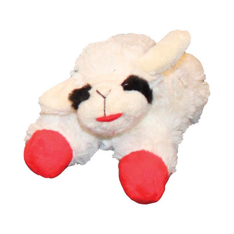 Multipet Lamb Chop Multicolored Plush Dog Toy Mini 1 pk