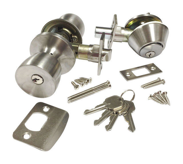 US Hardware RV Knob and Deadbolt Door Lock Set 1 pk