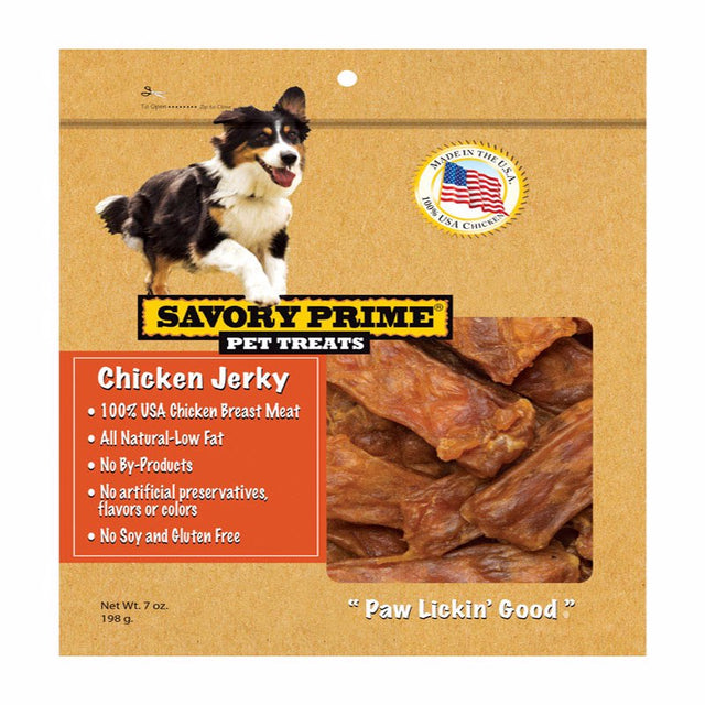 Savory Prime Chicken Jerky Grain Free Treats For Dogs 7 oz 1 pk