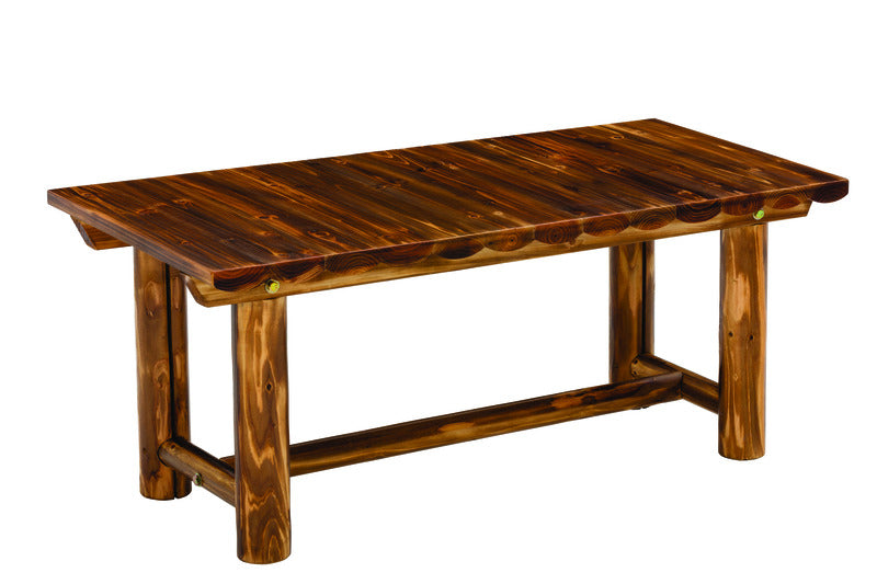 Jack Post Northwood Log Brown Rectangular Wood Coffee Table