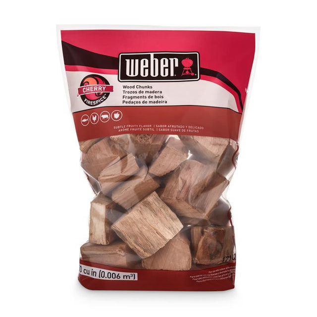 Weber Firespice Cherry All Natural Cherry Wood Smoking Chunks 350 cu in