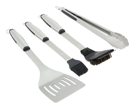 Grill Mark Stainless Steel Black/Silver Grill Tool Set 4 pc