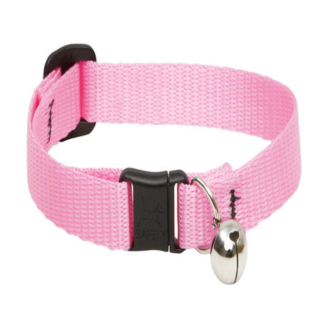 LupinePet Basic Solids Pink Pink Nylon Cat Collar