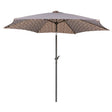 Living Accents 9 ft. Tiltable Tan Market Umbrella