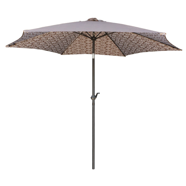 Living Accents 9 ft. Tiltable Tan Market Umbrella