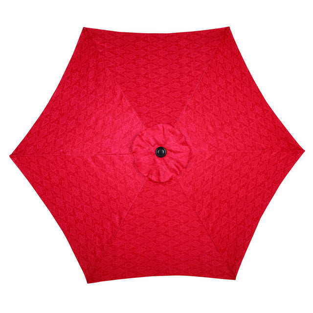 Living Accents 9 ft. Tiltable Red Market Umbrella