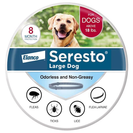 Bayer Seresto Solid Dog Flea and Tick Collar Imidacloprid/Flumethrin 1.6 oz