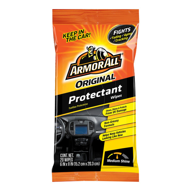 Armor All Original Plastic/Rubber/Vinyl Protectant Wipes 20 ct