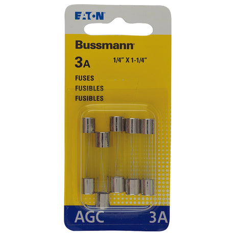 Bussmann 3 amps AGC Clear Blade Fuse 5 pk