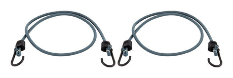 Keeper Black/Gray Bungee Cord 48 in. L X 0.315 in. 2 pk