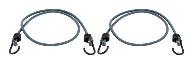 Keeper Black/Gray Bungee Cord 48 in. L X 0.315 in. 2 pk