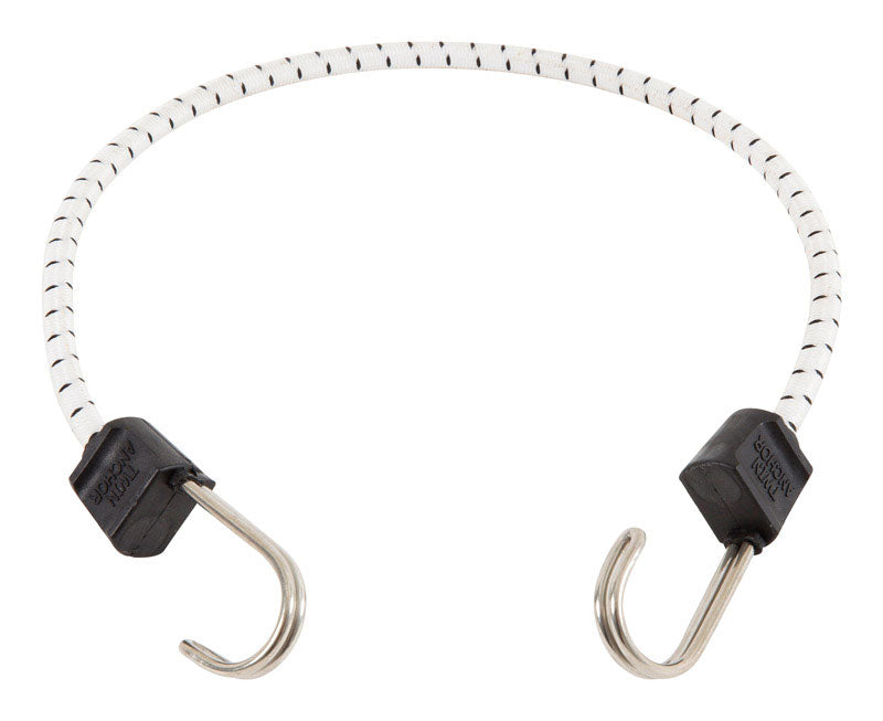 Keeper Black/White Bungee Cord 24 in. L X 0.315 in. 1 pk