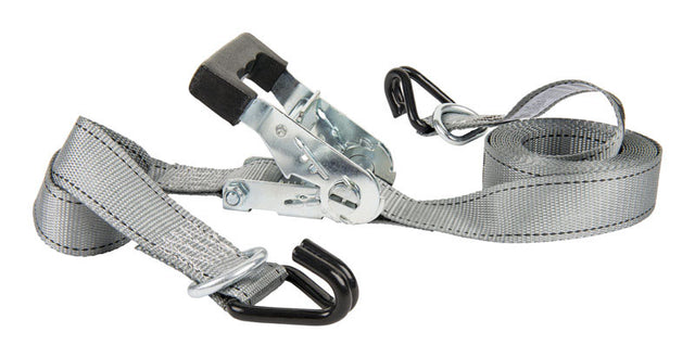 Keeper 1.5 in. W X 14 ft. L Gray Tie Down w/Ratchet 1000 lb 1 pk