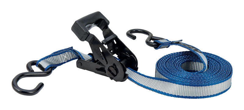 Keeper 1 in. W X 14 ft. L Gray Ratchet Tie Down Strap 500 lb 1 pk