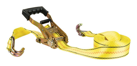 Keeper 2 in. W X 27 ft. L Yellow Cargo Strap 3333 lb 1 pk