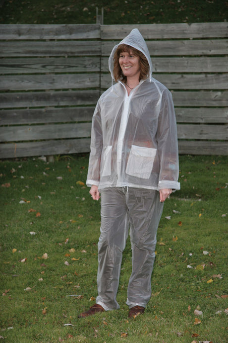 Boulder Creek Clear Vinyl Three Piece Rain Suit Small