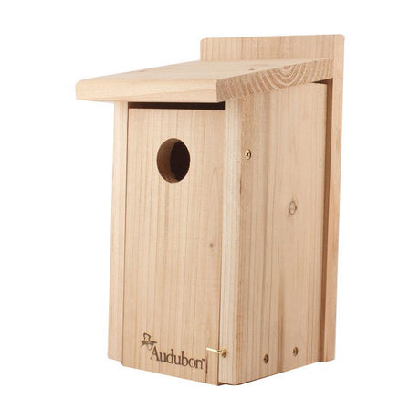 Audubon 12 in. H X 6.4 in. W X 6.4 in. L Red Cedar Bird House