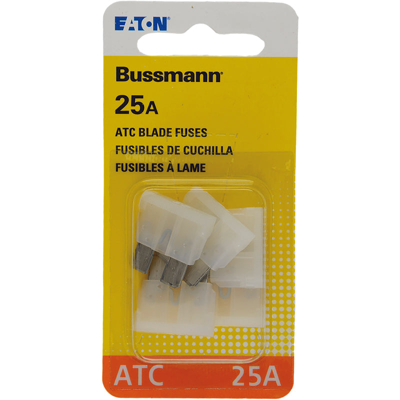 Bussmann 25 amps ATC Clear Blade Fuse 5 pk