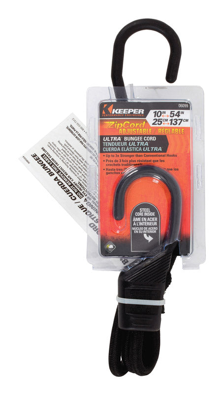 Keeper Black Bungee Cord 36 in. L X 0.315 in. 1 pk