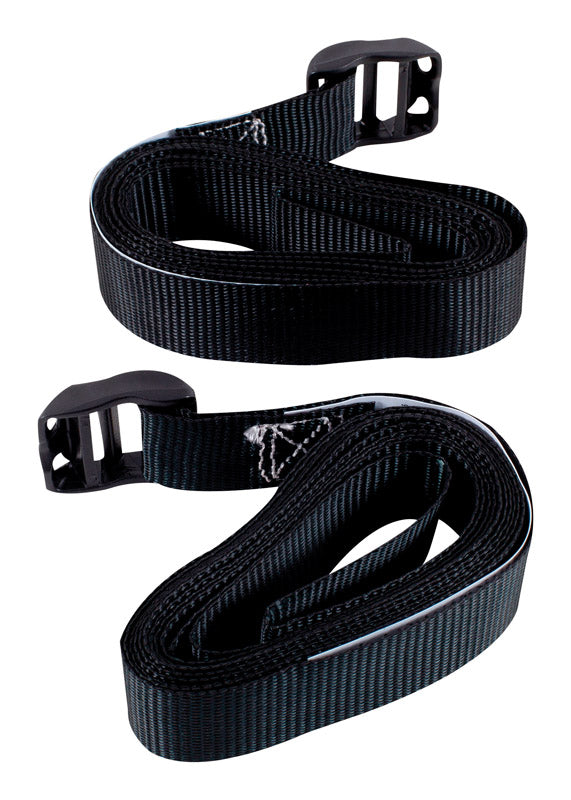 Keeper 1 in. W X 8 ft. L Black Lashing Strap 30 lb 2 pk