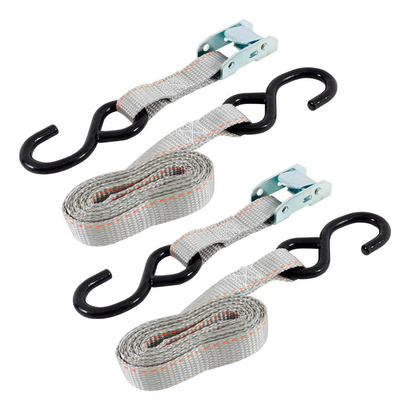 Keeper 1 in. W X 6 ft. L Gray Tie Down 400 lb 2 pk