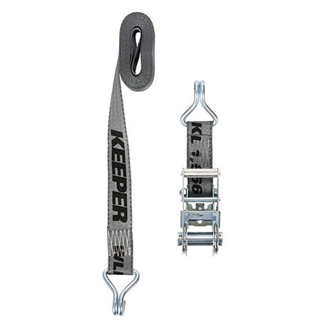 Keeper 1.75 in. W X 15 ft. L Gray Tie Down w/Ratchet 1666 lb 1 pk