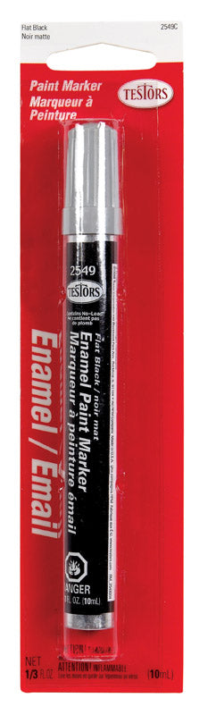 Testors Flat Black Enamel Paint Marker 0.3 oz