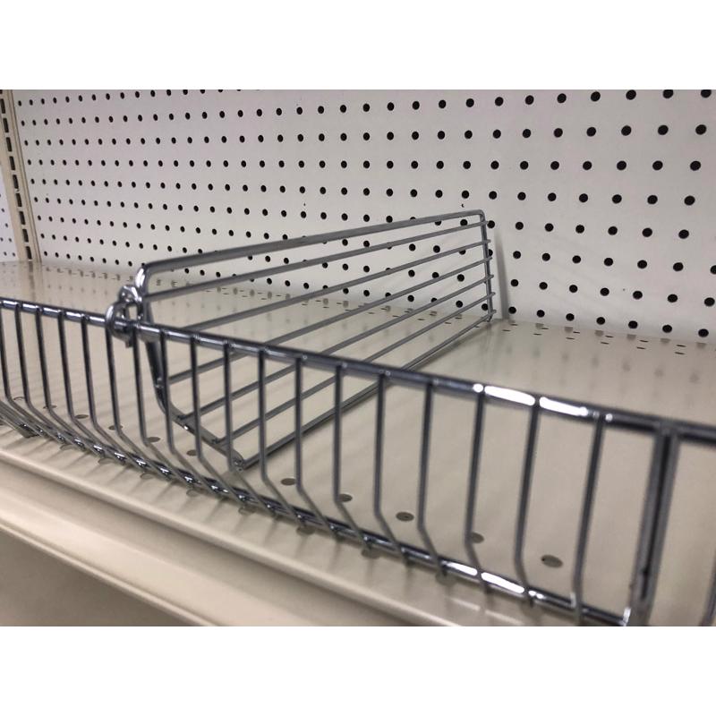 Silver Steel Shelf Divider 3 in. H X 22 in. L 20 pk