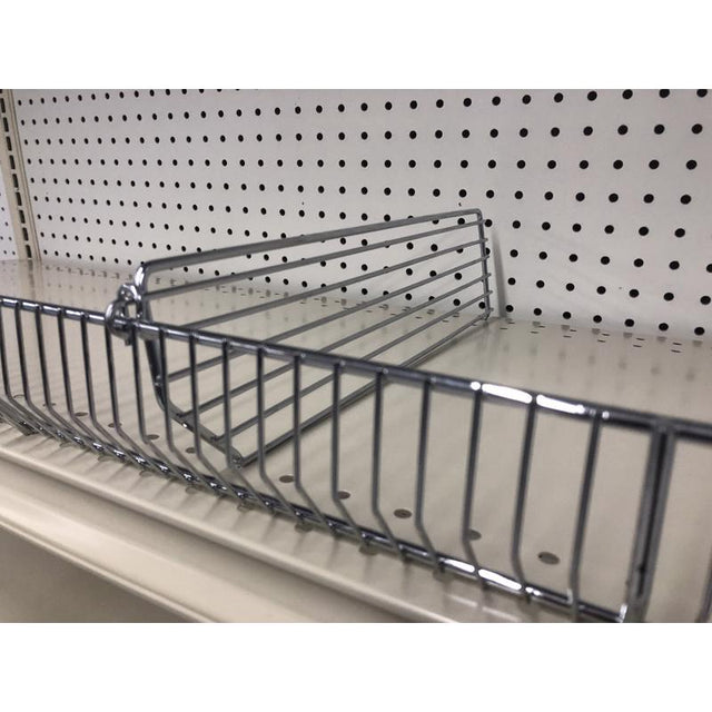 Silver Steel Shelf Divider 3 in. H X 16 in. L 20 pk