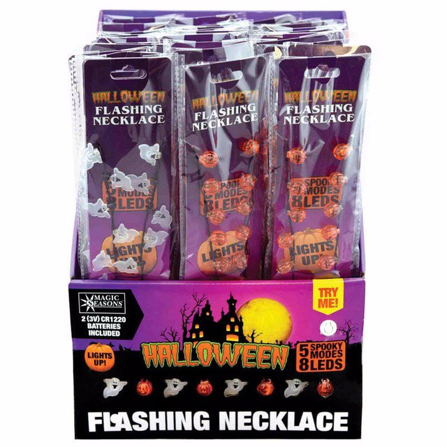 Magic Seasons Halloween Flashing Bulb Necklace Plastic 1 pk